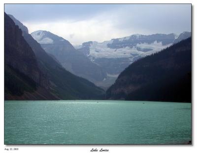 The view across Lake Louise