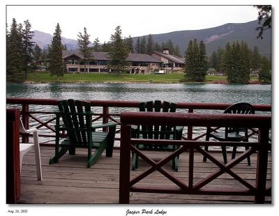 View of the Jasper Park Lodge