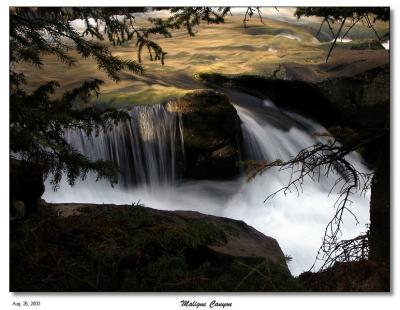 Just a close-up of a little falls