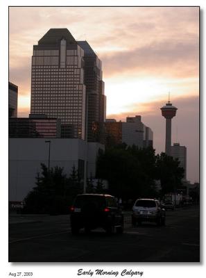 Day 7 - Early morning sunrise in Calgary