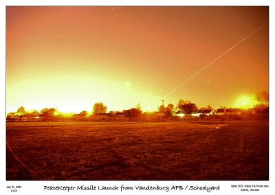 PeaceKeeper ICBM Launch from Vandenburg AFB