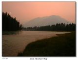 Red Sunset over the Bow River