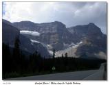 Riding along the Icefields Parkway