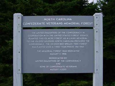 Confederate Veterans Memorial Forest
MP 422.8, 5415'