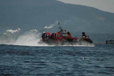 Coast Guard Hovercraft in Action