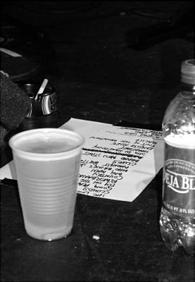 Song List, Drinks and Smokes