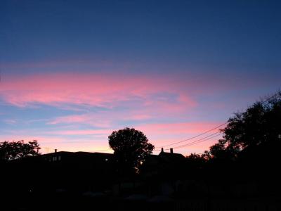 Unusual evening sky in Highland Park