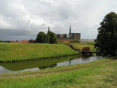 Moat at Kronborg Castle, also known as Hamlets Castle