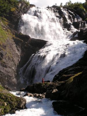 The lady singing on the waterfall is from Norwegian mythology