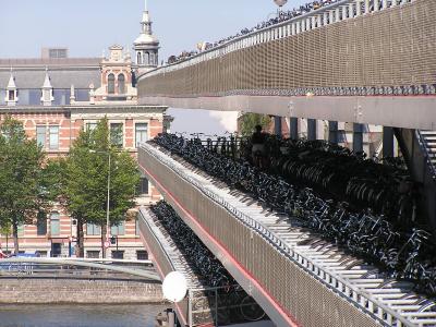 The bike garage at the Central Train station