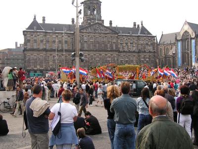 DAM square parade in progress