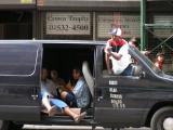 NYC - Guy selling rides uptown in his flower delivery van
