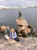 M posing as the famous Little Mermaid