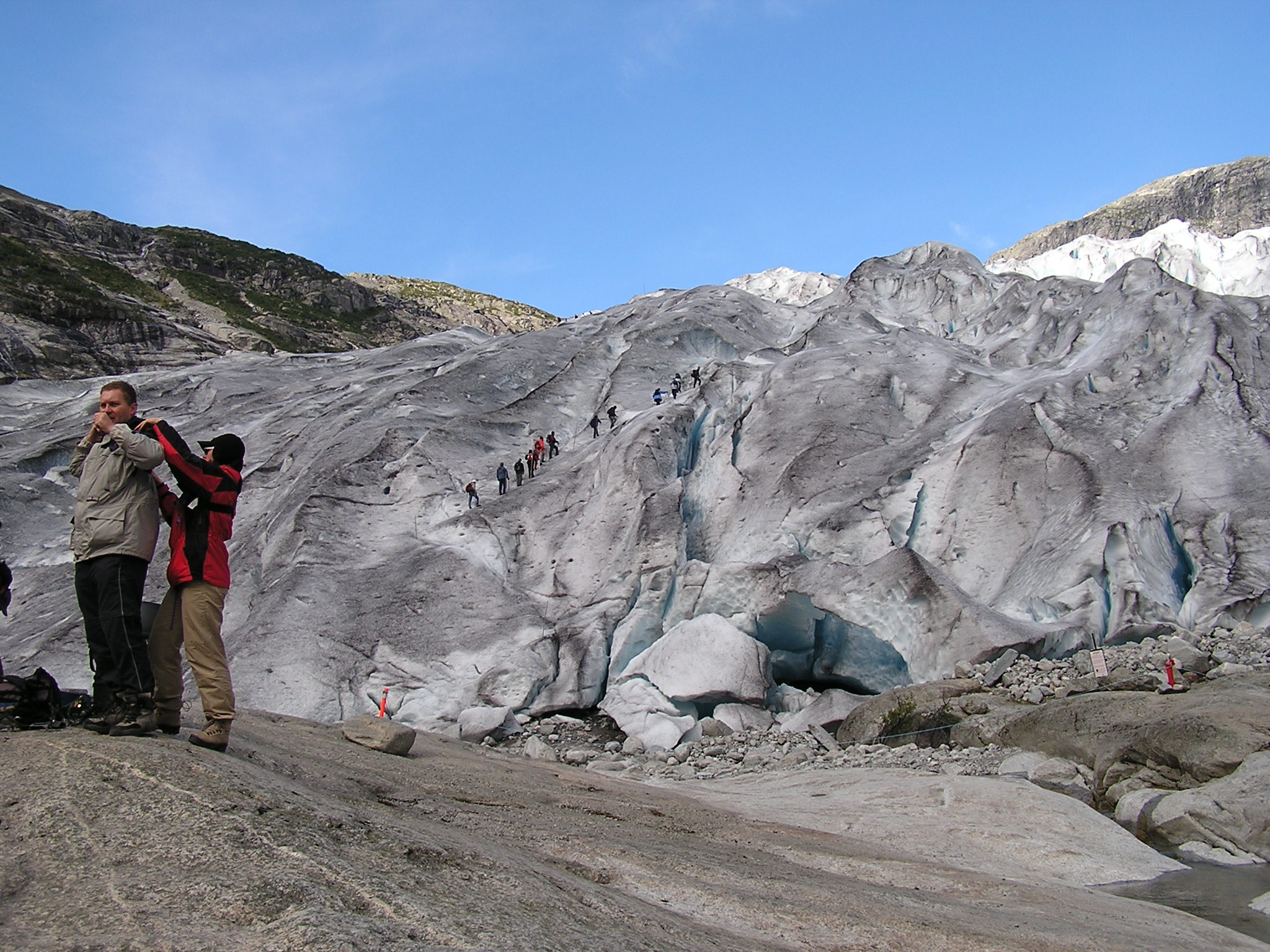 Start of strenous climb