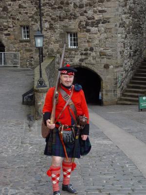 This actor patrolling around the grounds, he is probably the most photographed individual at Stirling Castle.