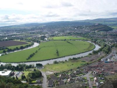 Great views from the Top, shown here is the River Forth winding through the countryside.