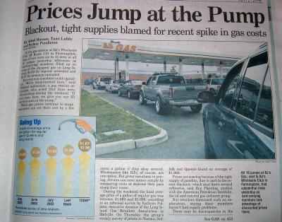 Prices jump at the pump alright! And yes that is my Nissan Frontier!