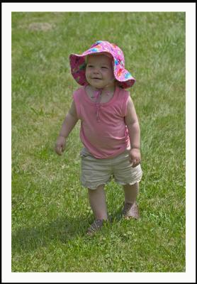 Miss Elly is walking---almost running--this year!