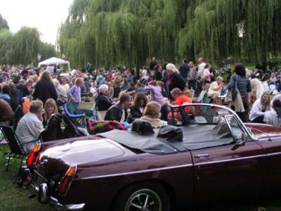 There was quite a crowd for jazz and fireworks.