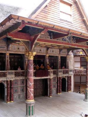 The Globe Theatre stage.