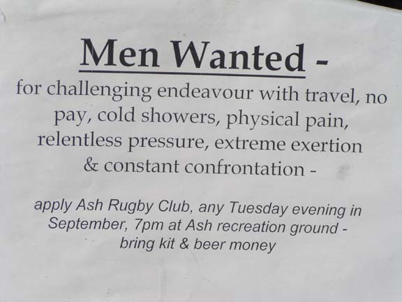 Sign in Sandwich Shop Window