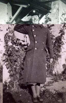 Gran wearing Veras WAAF uniform 1942