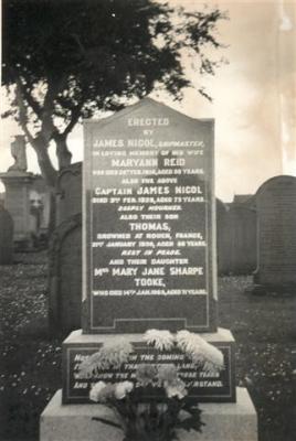 Grave stone to Mary jane sharpe Tooke relation to granny
