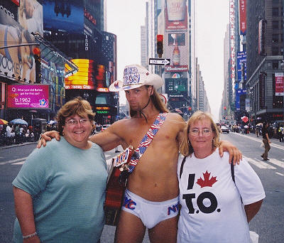 'Nearly' Naked Cowboy Front
