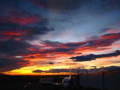 Sunset at Christchurch Airport