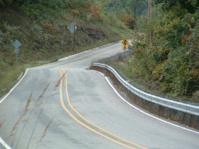 Hwy 123 looking south, this is tight stuff