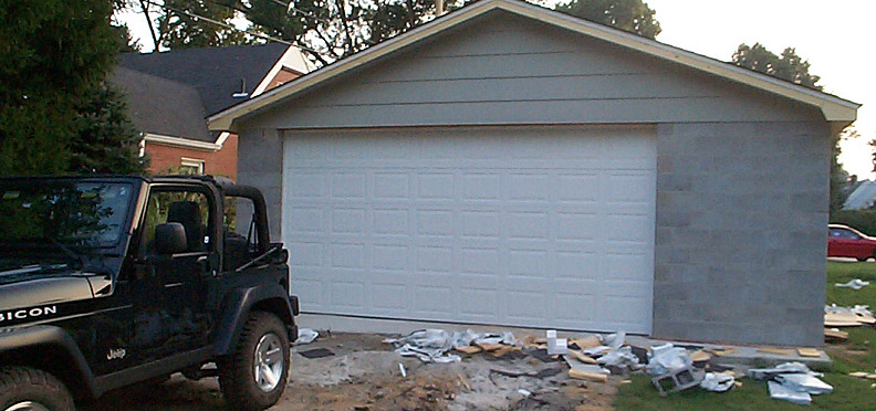 Overhead door installed.
