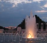 The new WWII Memorial w/ the Lincoln Memorial in the Background