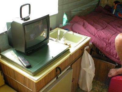 TV stand in the living room