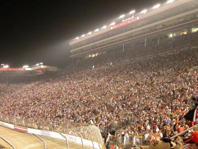 Backstretch stands