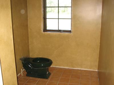 We're a little anxious and so had to see how the green commode would look in the powder room