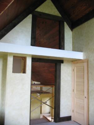 and I have to say the loft bedroom is looking good with the framing at the ceiling