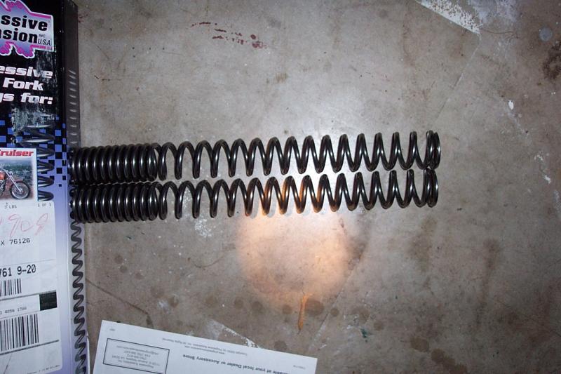 Progressive Springs. Notice I got a set that is not matched in length.