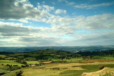 View towards Hay-on-Wye from Hay Bluff