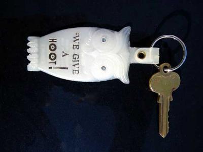 Tacky motel key