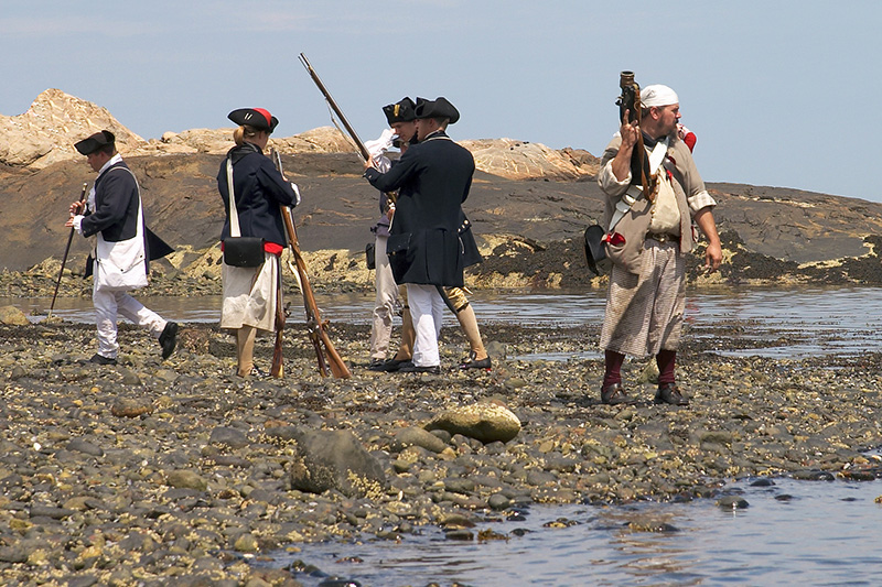 The first ashore wait for the rest.