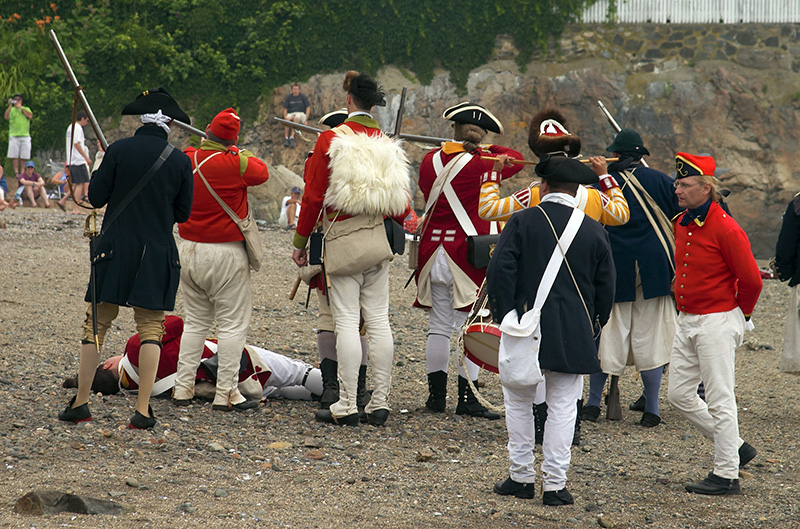 A setback - the first British casualty.