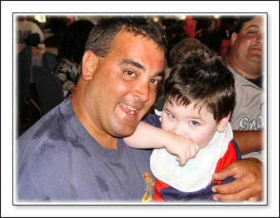 Joey Condo enjoys a special photo moment with his Dad