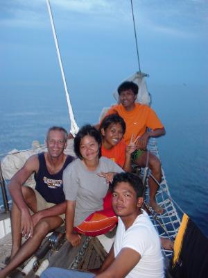 sailing towards Pulau Tulai