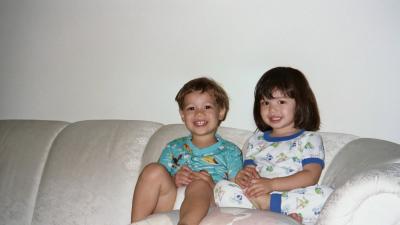 Ben and his cousin, Isabel (at Caroline and Michael's house in Wachtung, NJ)