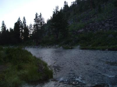 The truckee River before sunrise.