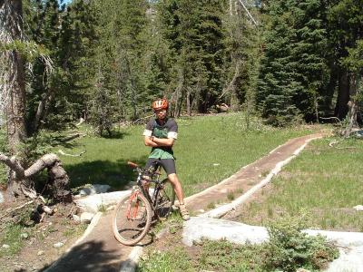 Taking a rest on the trail.