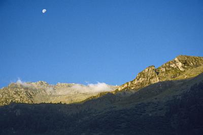 Morning Moon in Switzerland