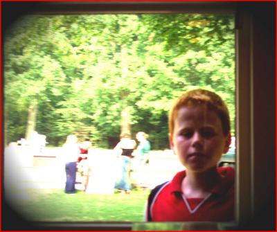 Boy at window,