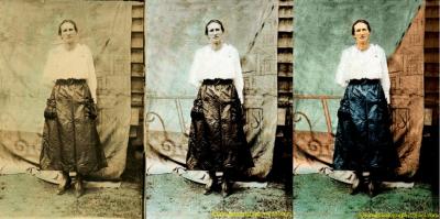 Before During and after Restoration and Colorizing.