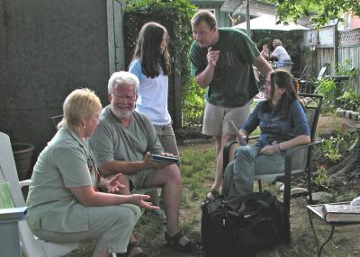 Pat talks to the girls